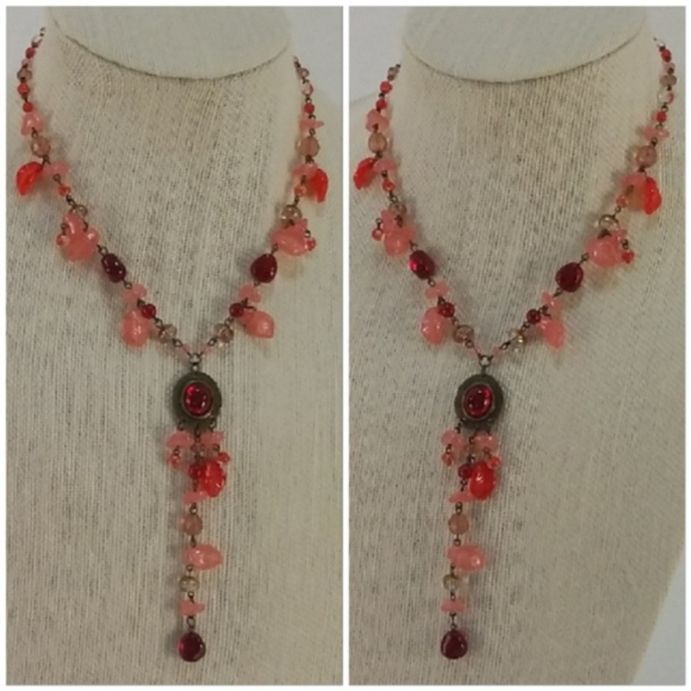 Multi Color Beaded Necklace.